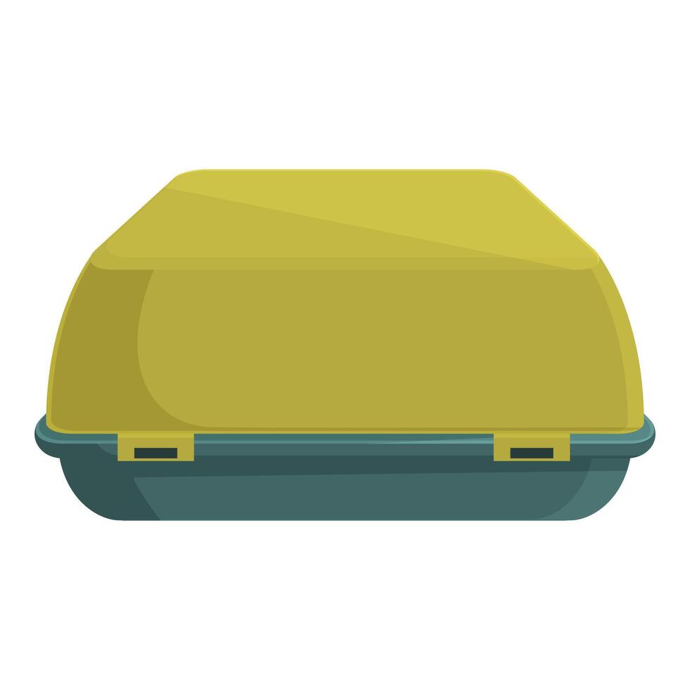 Yellow and green plastic container illustration vector