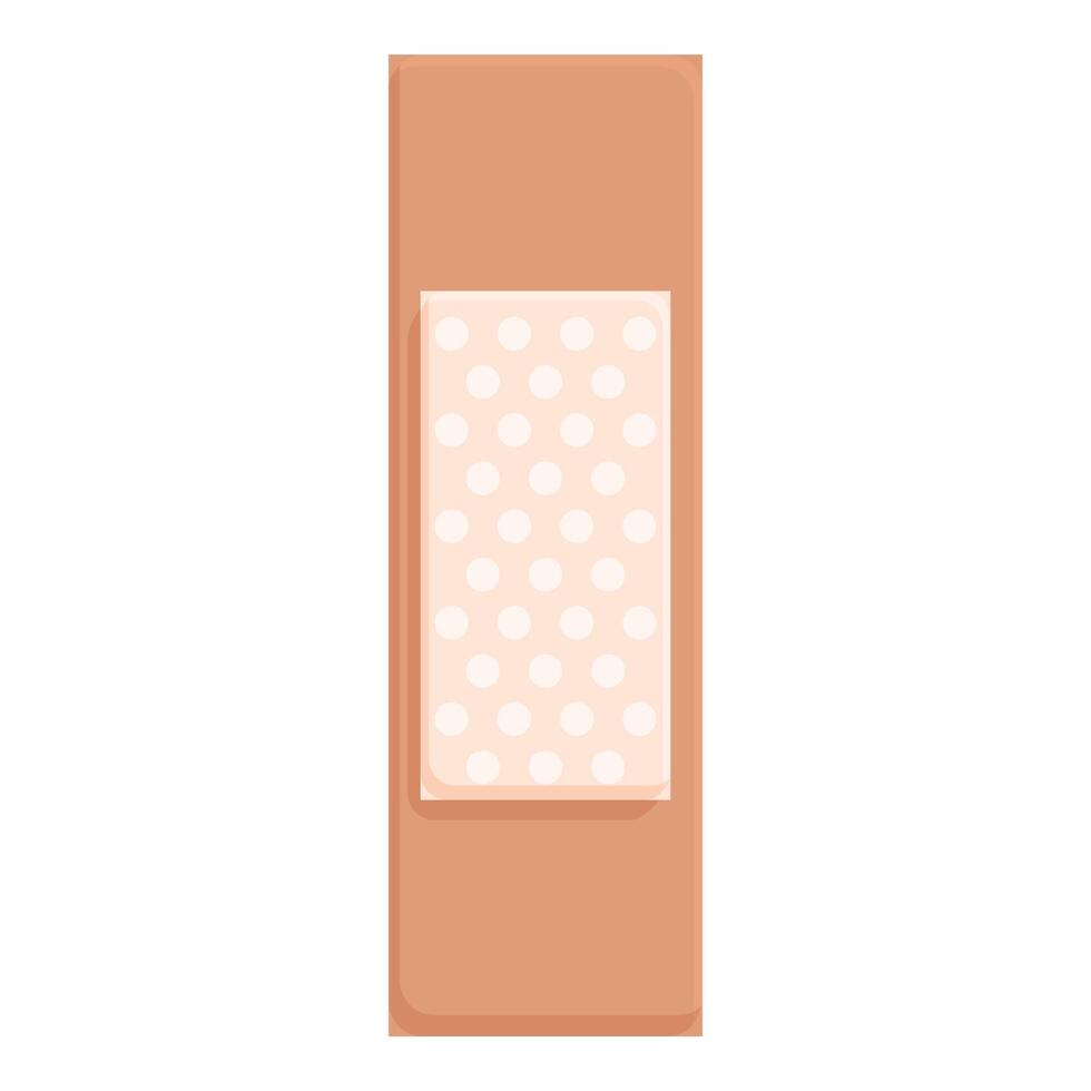 Flat design of a single beige adhesive plaster, typical for minor wound care vector