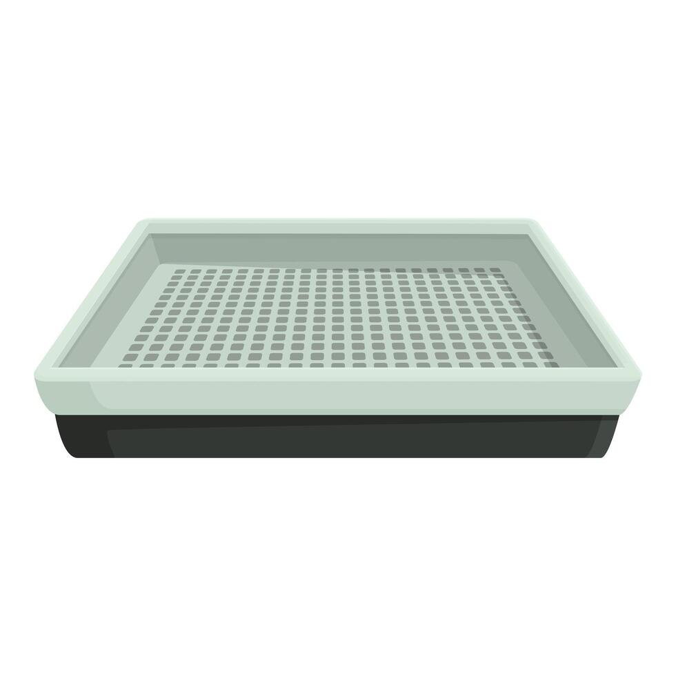 illustration of a modern litter box vector