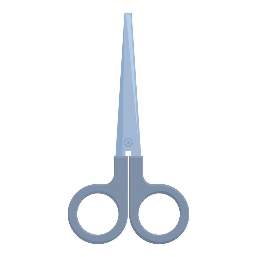 illustration of a simple grey scissors icon vector