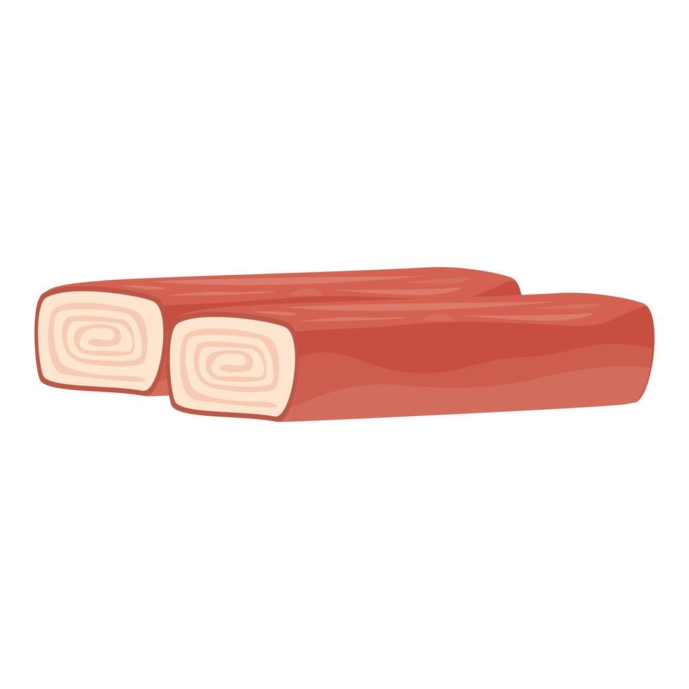 Cartoon stylized bacon strips illustration vector