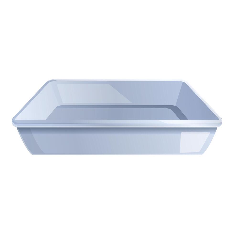 Isolated plastic basin on white background vector
