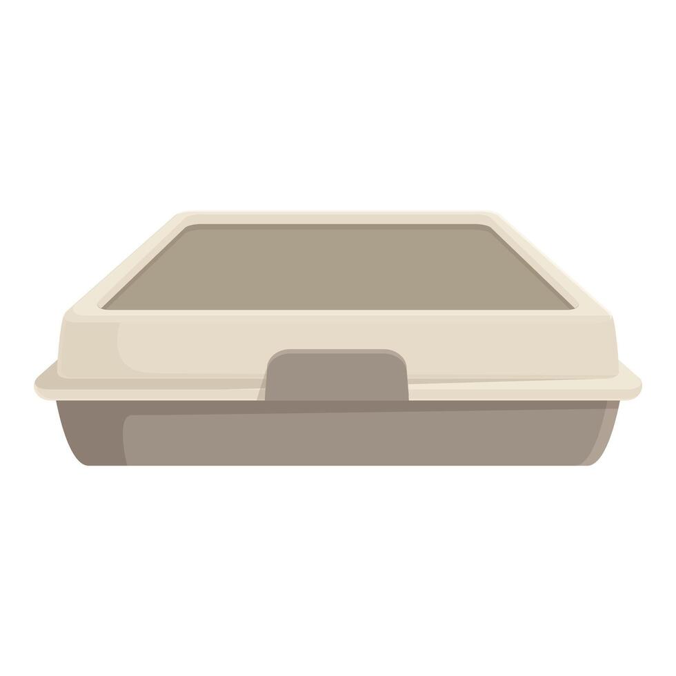 illustration of a closed styrofoam takeout container, isolated on a white background vector