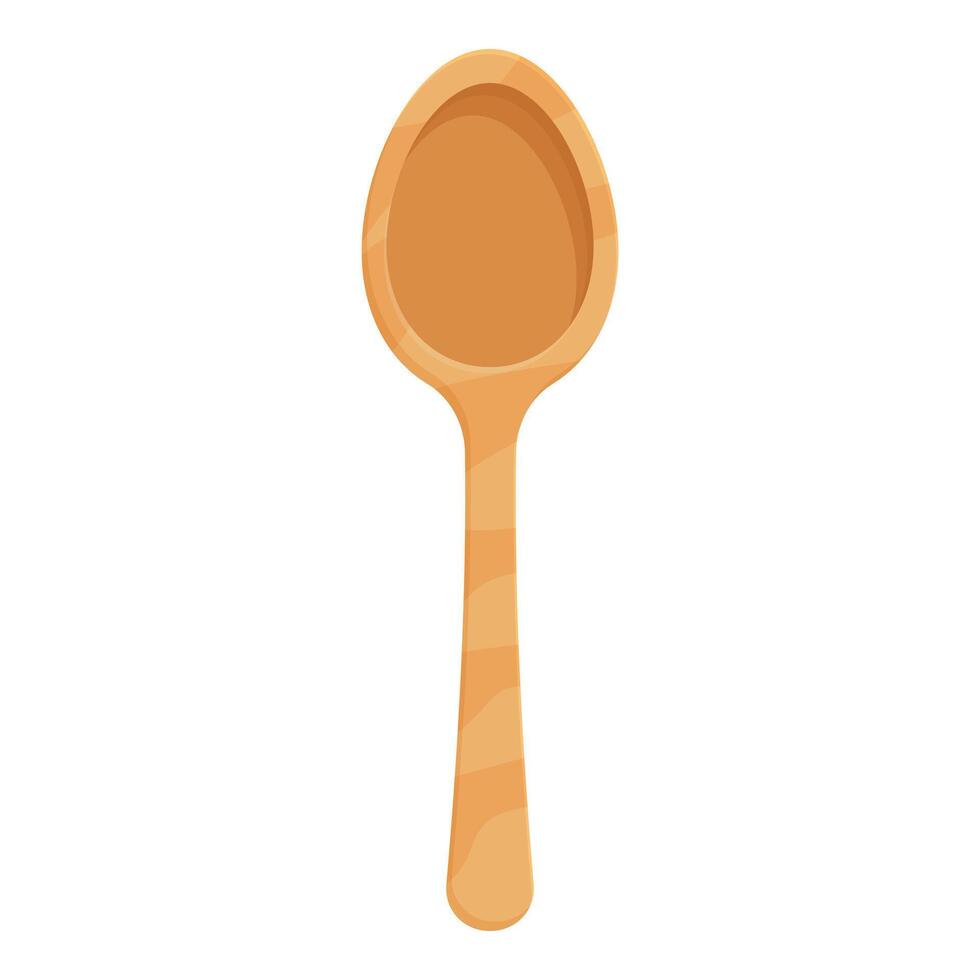 graphic of a simple, clean wooden spoon isolated on white background vector