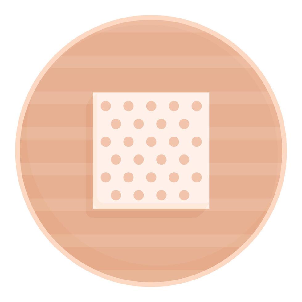 Biscuit with holes icon on beige background vector