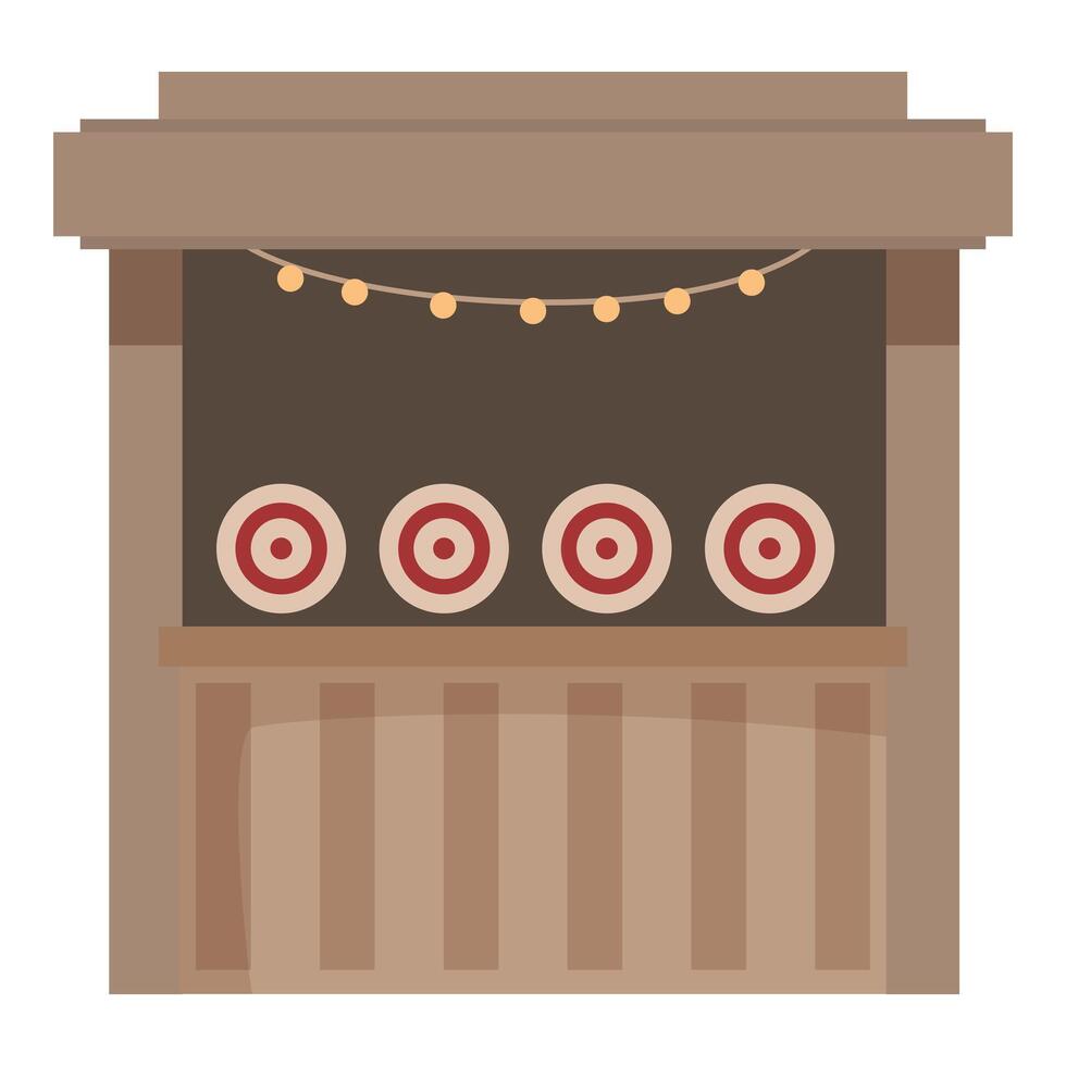 Cartoon style shooting gallery booth illustration vector