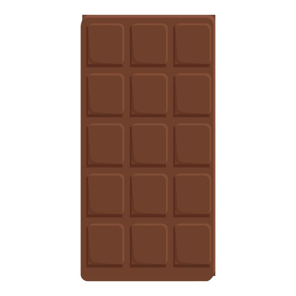 Dark chocolate bar on white background vector