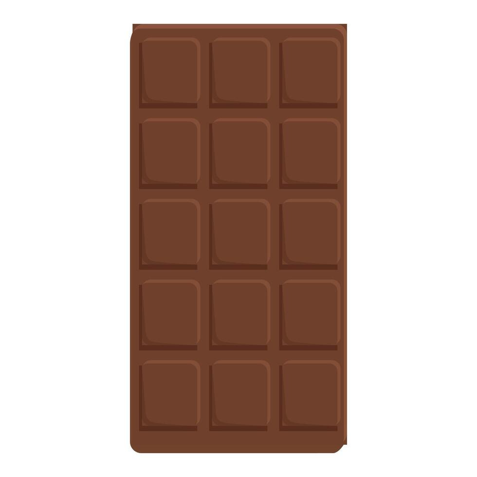 Dark chocolate bar on white background vector