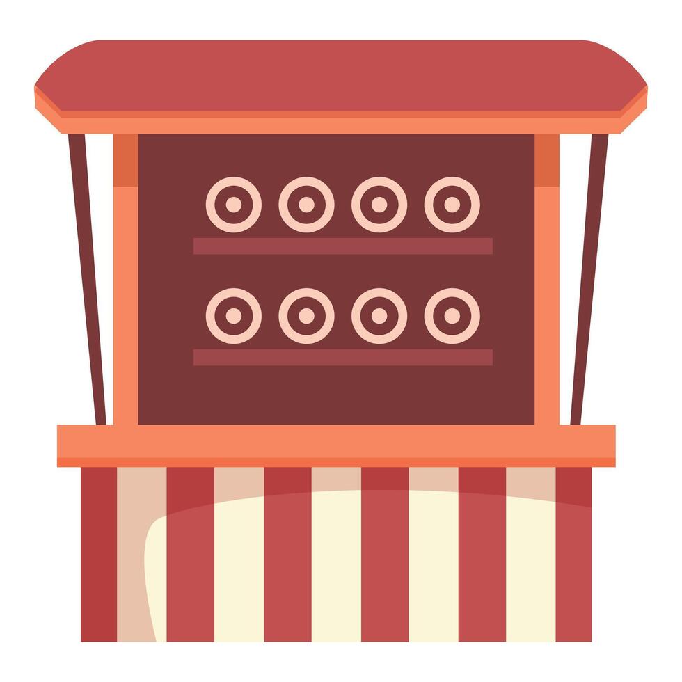 Cartoon vintage theater ticket booth illustration vector