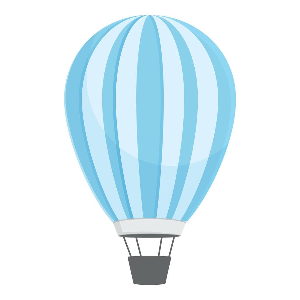 Serene blue hot air balloon illustration vector