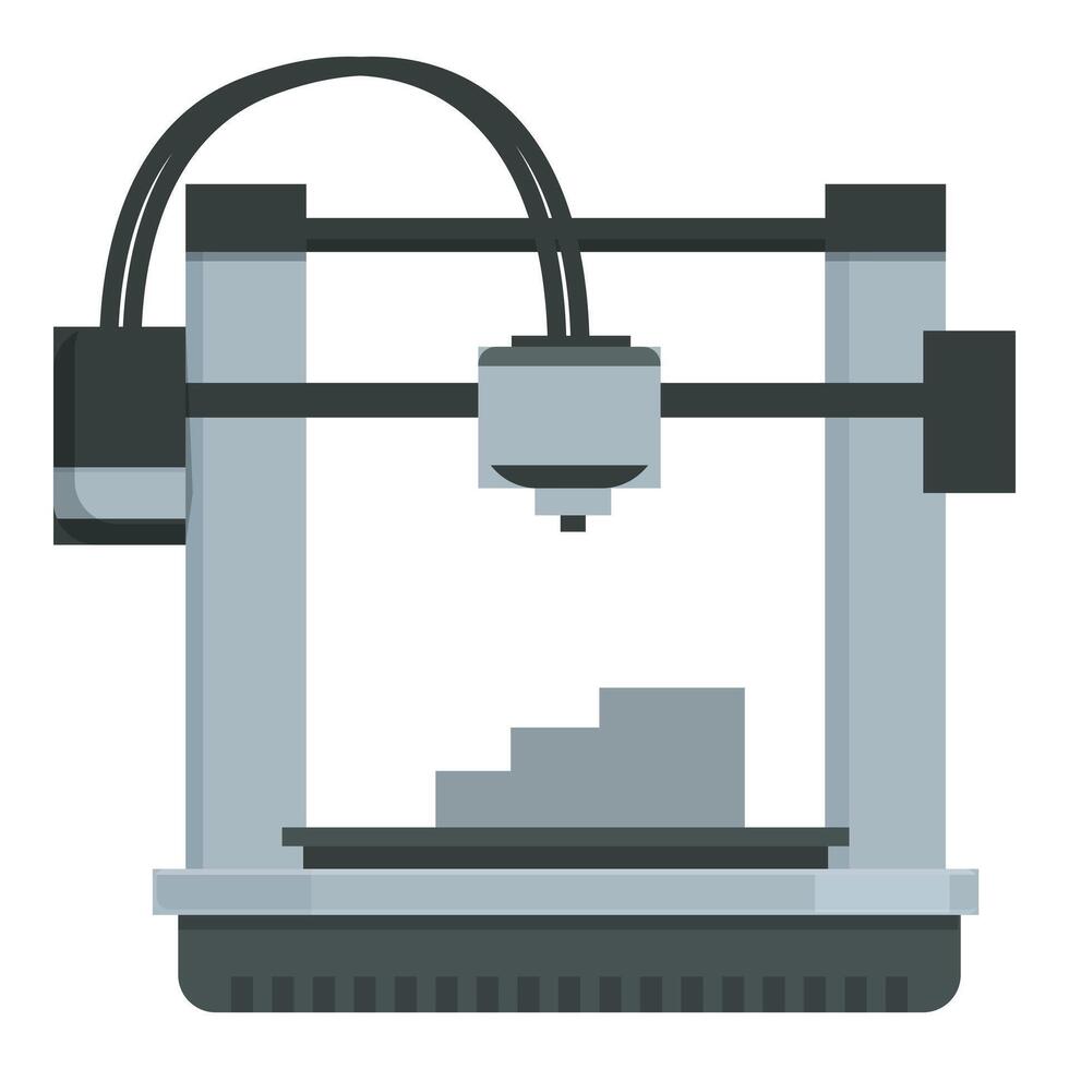 Detailed illustration of a contemporary 3d printer with a minimalistic design vector