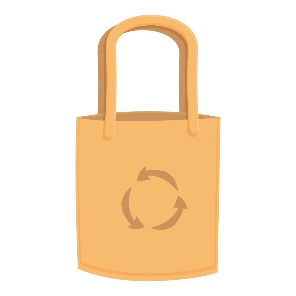 Ecofriendly reusable shopping bag with recycle symbol vector