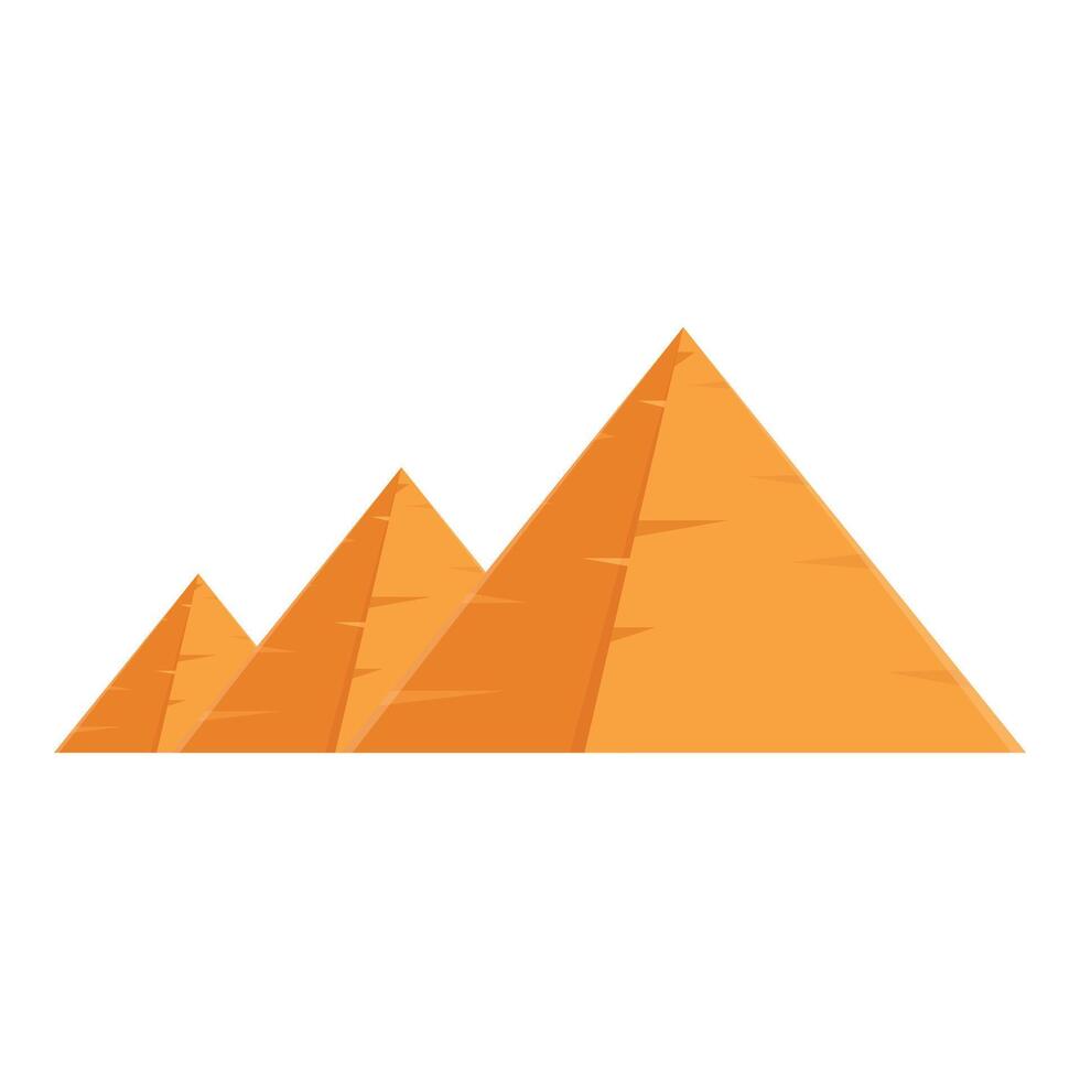Flat design orange mountain range illustration vector
