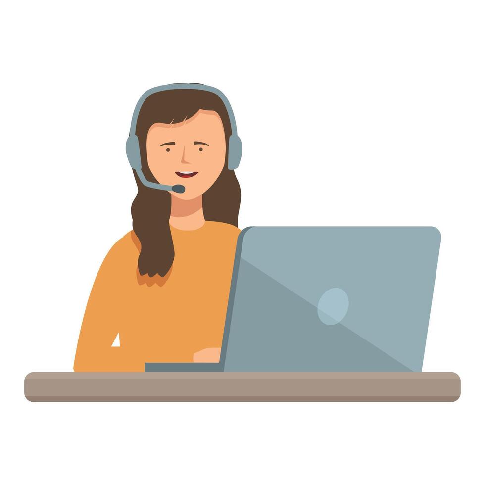 Customer service representative at work vector