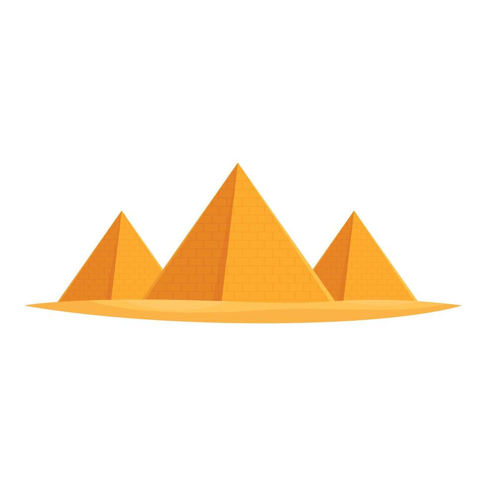 Cartoon illustration of the egyptian pyramids vector