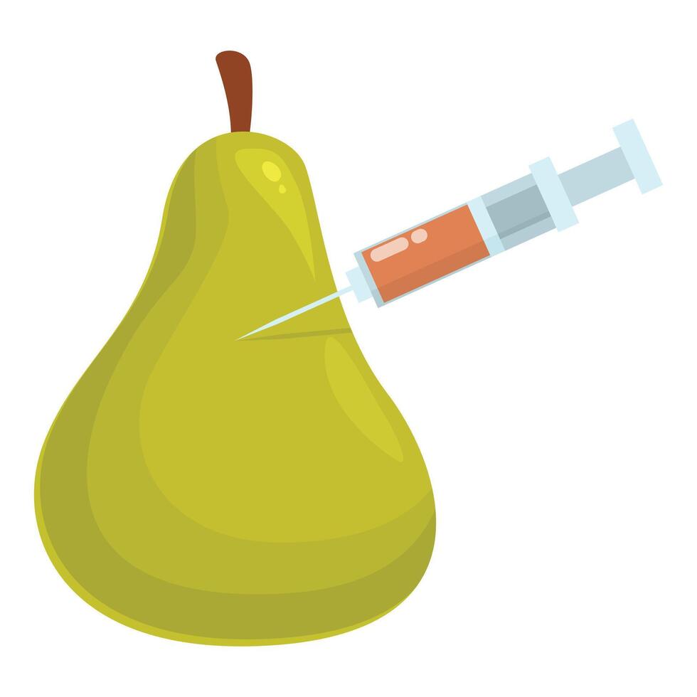 Genetically modified pear concept illustration vector