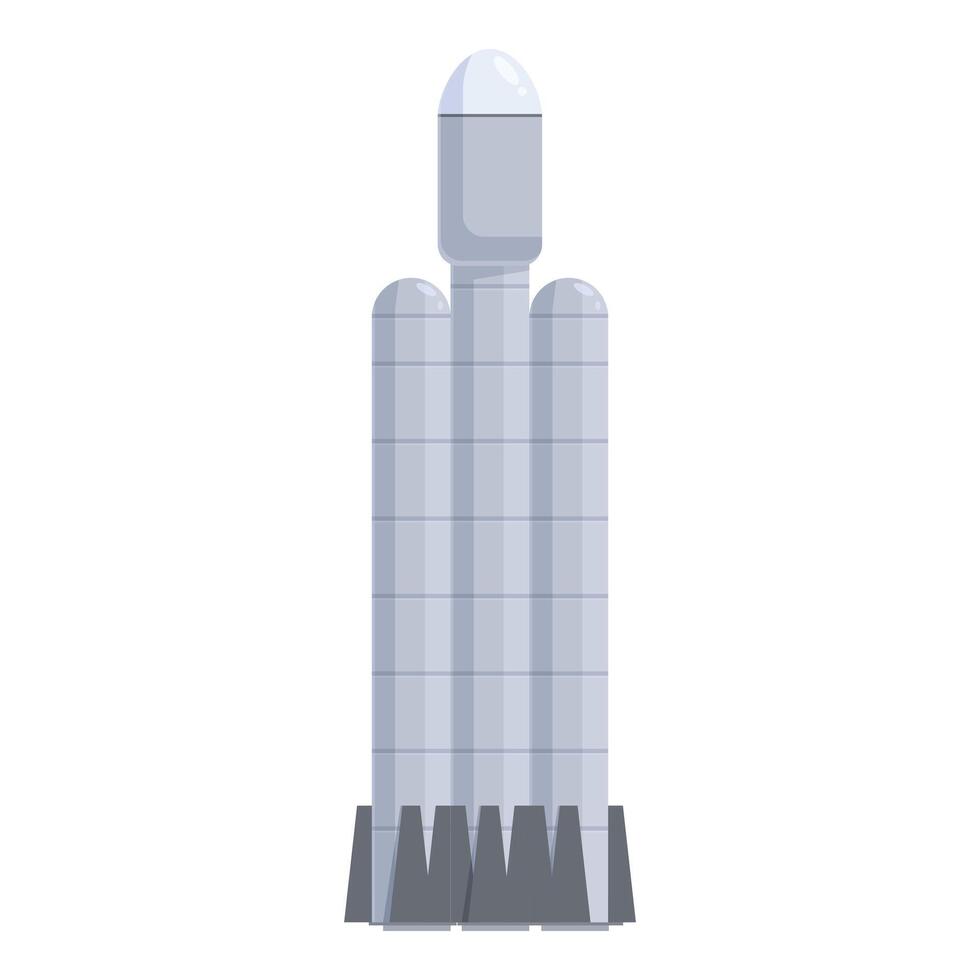 Modern cartoon rocket isolated on white background vector