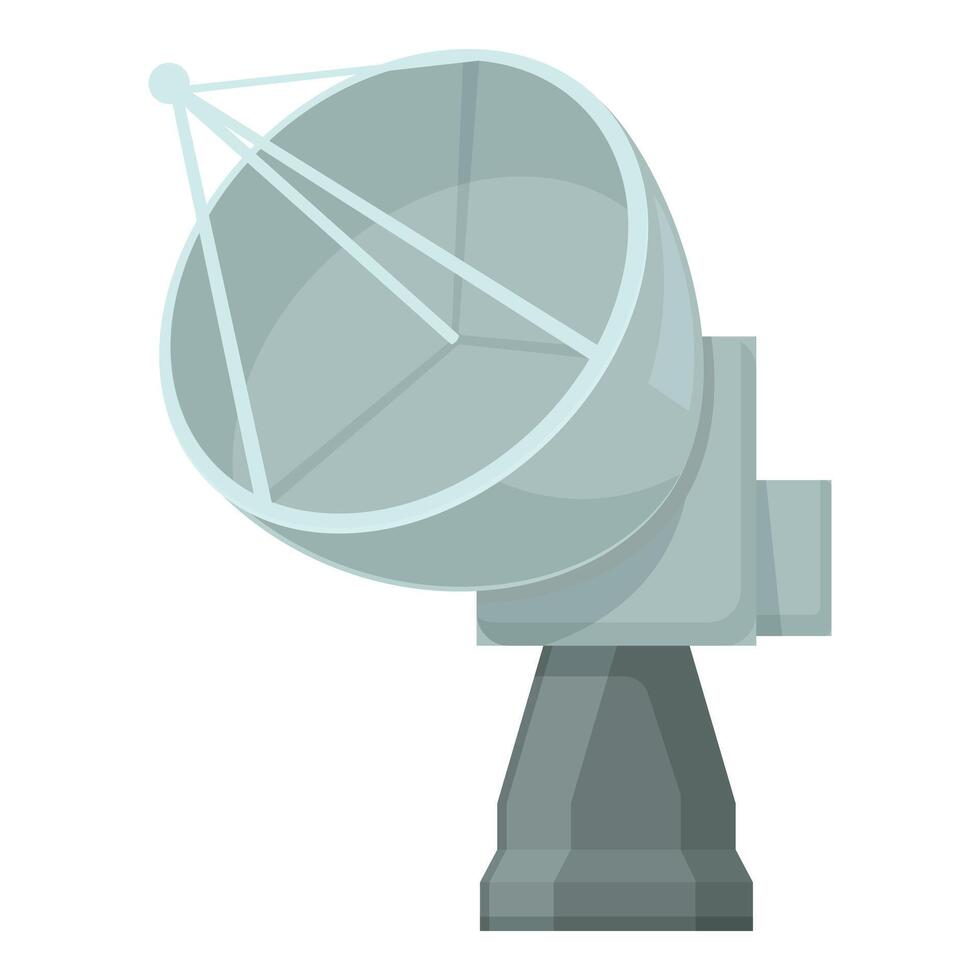 Flat design of a satellite dish for communication and broadcasting vector
