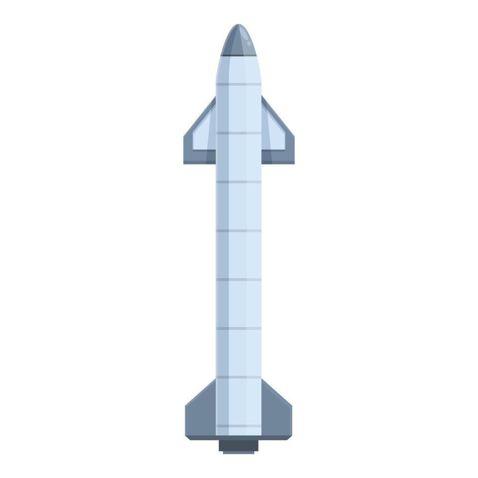 Modern cartoon rocket isolated on white vector