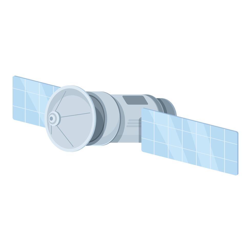 Cartoon satellite illustration on white background vector