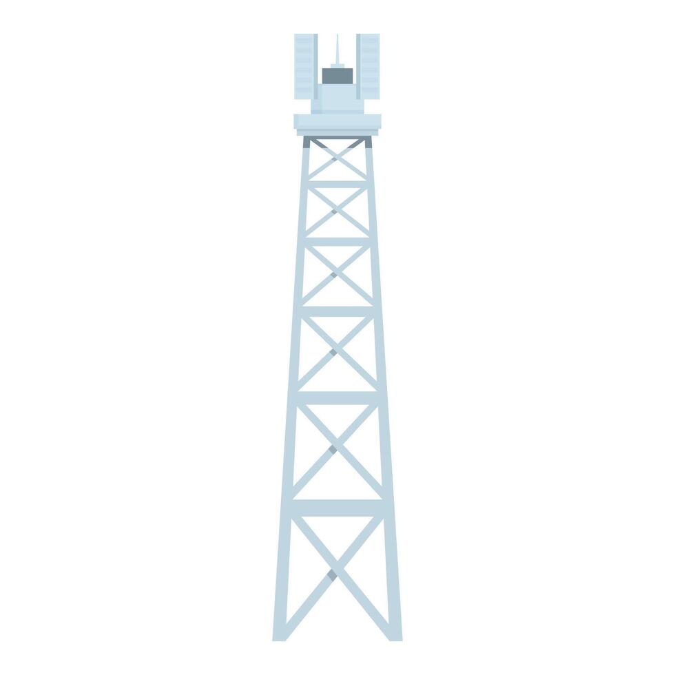 Modern cellular tower isolated on white vector