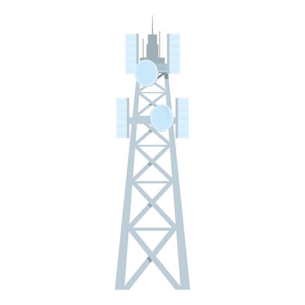 Flat design isolated communication tower icon vector