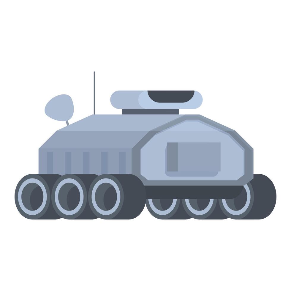 Flat design of a stylized cartoon military tank with a modern touch vector