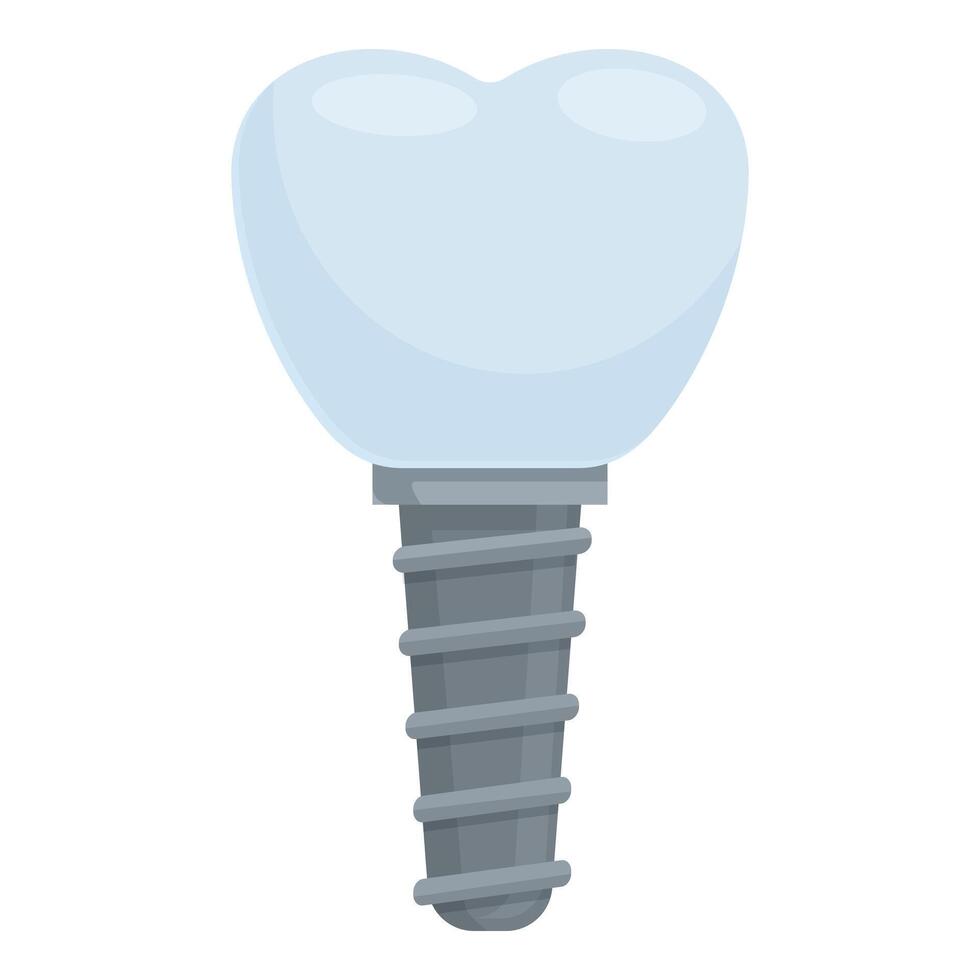 graphic of a single dental implant, showcasing a realistic tooth replacement solution vector