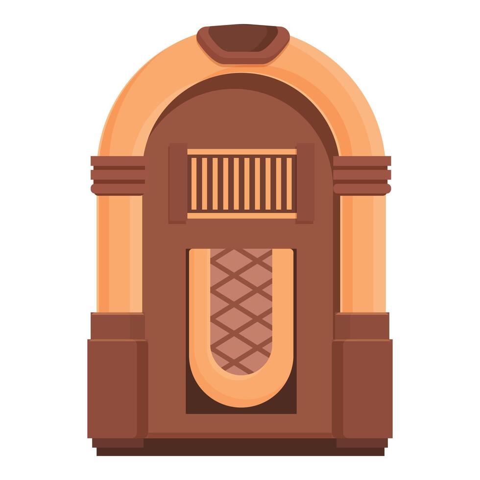 Flat design vintage jukebox suitable for retrothemed graphics vector