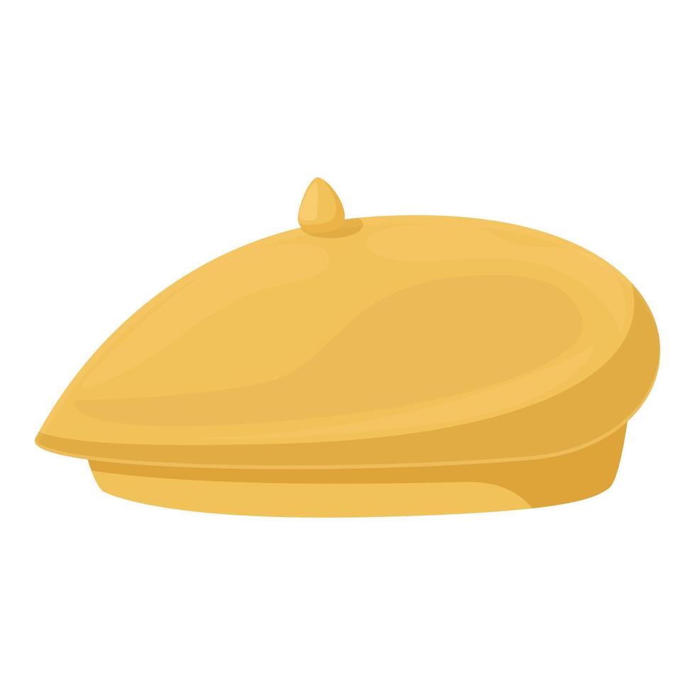 Vintage ceramic butter dish illustration vector