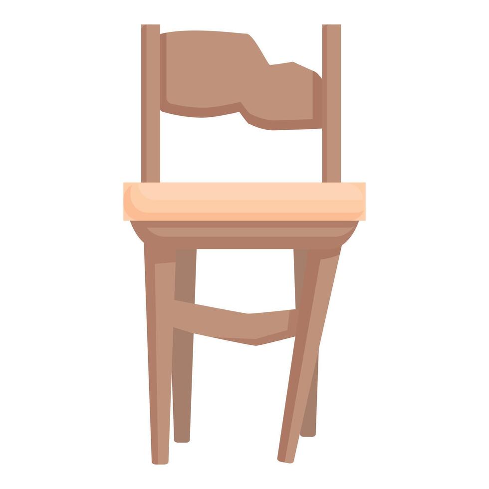 Flat design of a classic wooden chair with a modern simplistic style vector