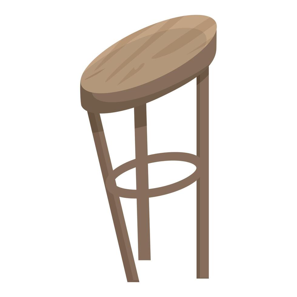 Modern wooden bar stool isolated on white vector