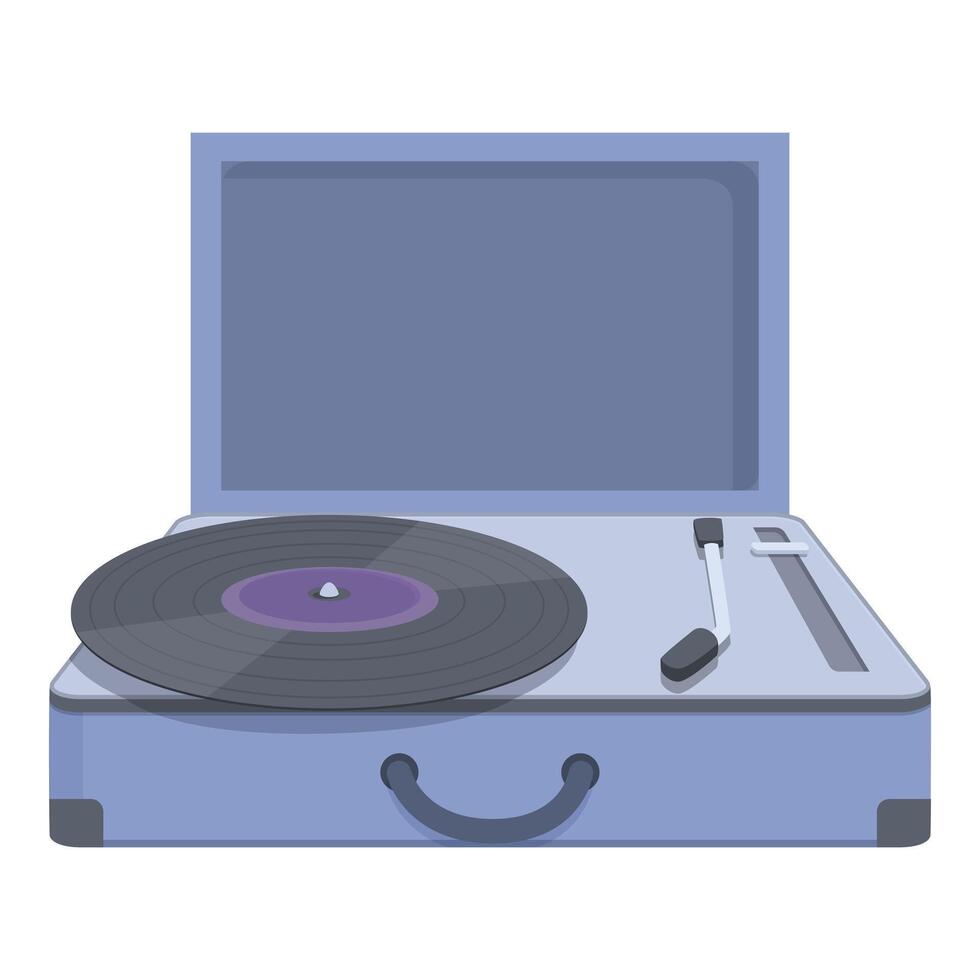 Vintage portable record player illustration vector