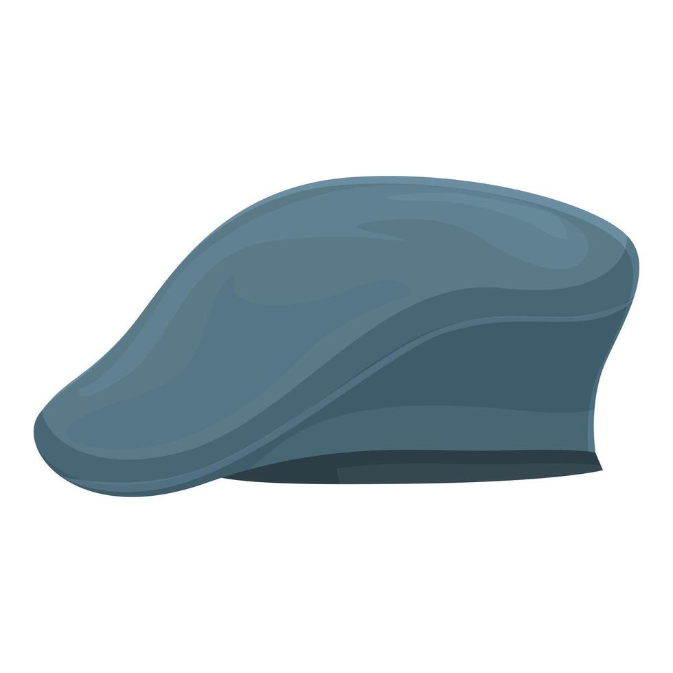 illustration of a stylish blue flat cap, isolated on a white background vector