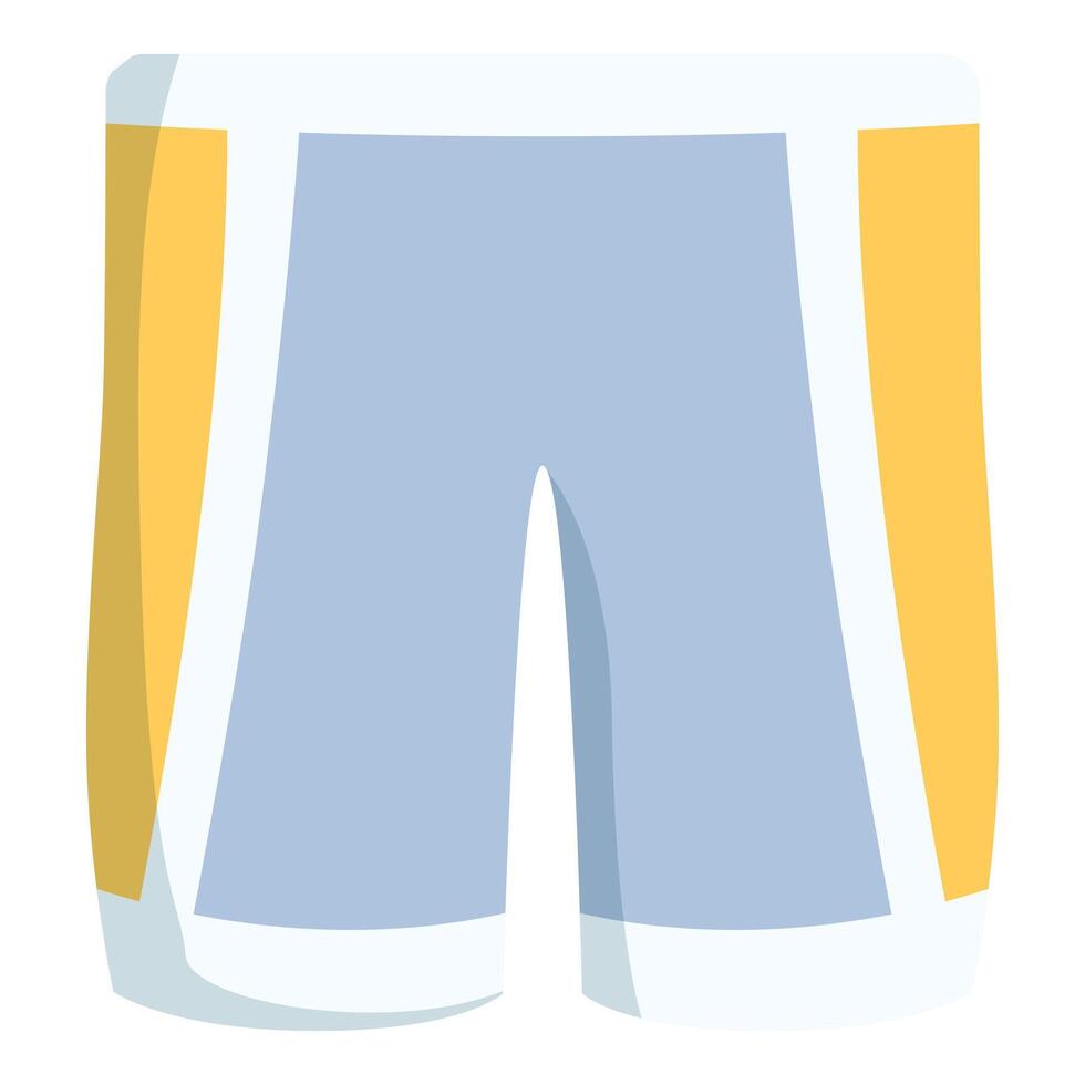 graphic of stylish men's athletic shorts in blue and yellow vector