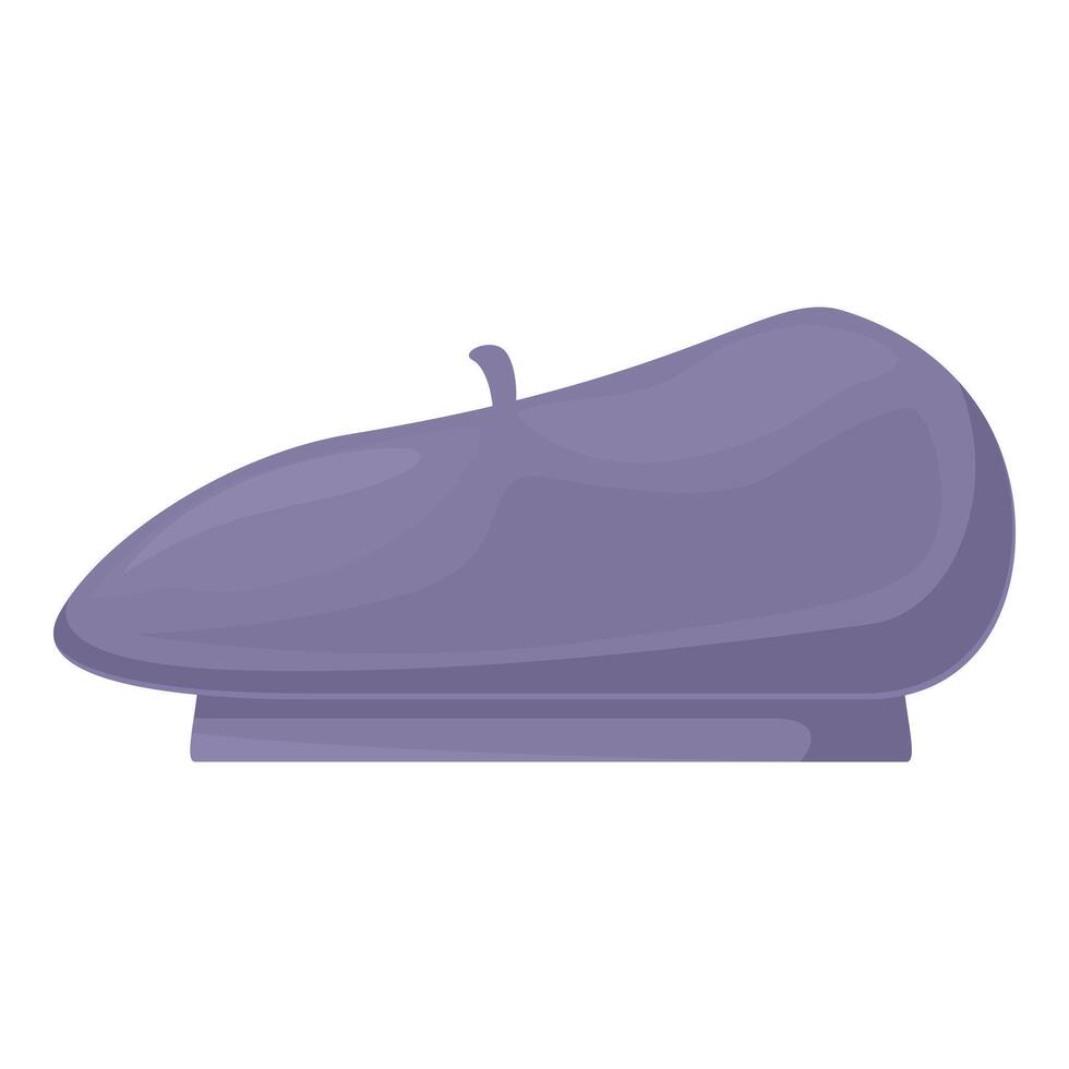 Minimalist purple beret flat illustration vector