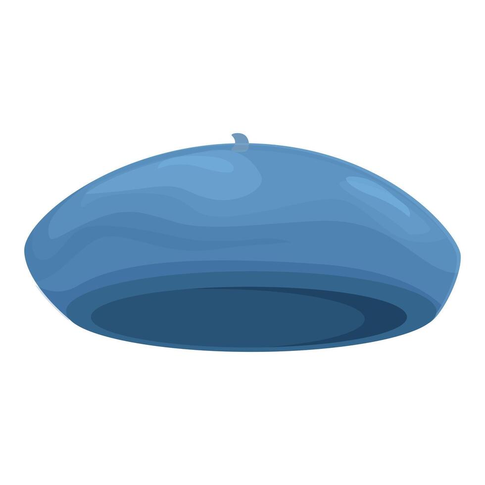 Blue beret flat design illustration vector