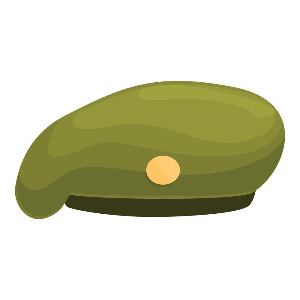 Fresh green beret cap illustration vector