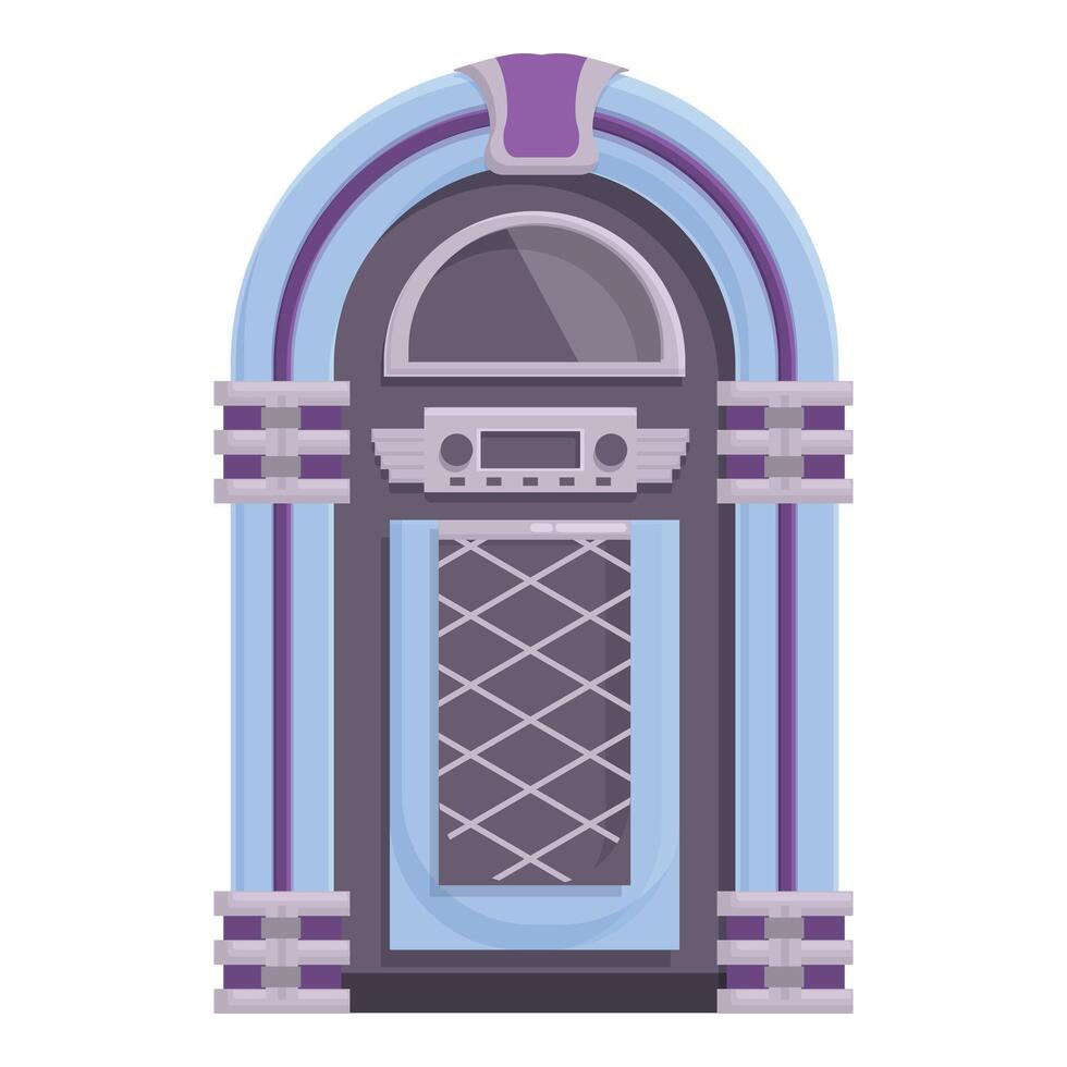 Colorful digital illustration of a retro jukebox, perfect for nostalgic themes vector