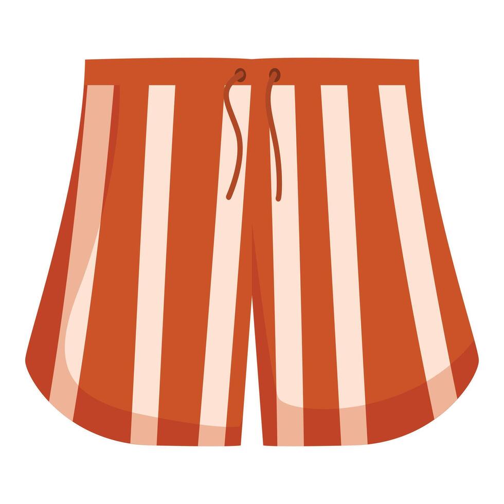 Striped beach shorts illustration vector