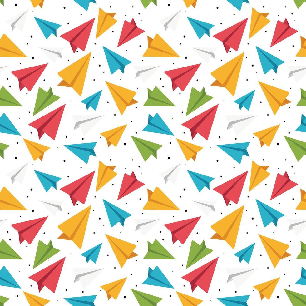paperplane seamless pattern, texture for bedding, fabric, wallpaper, wrapping paper, textile vector