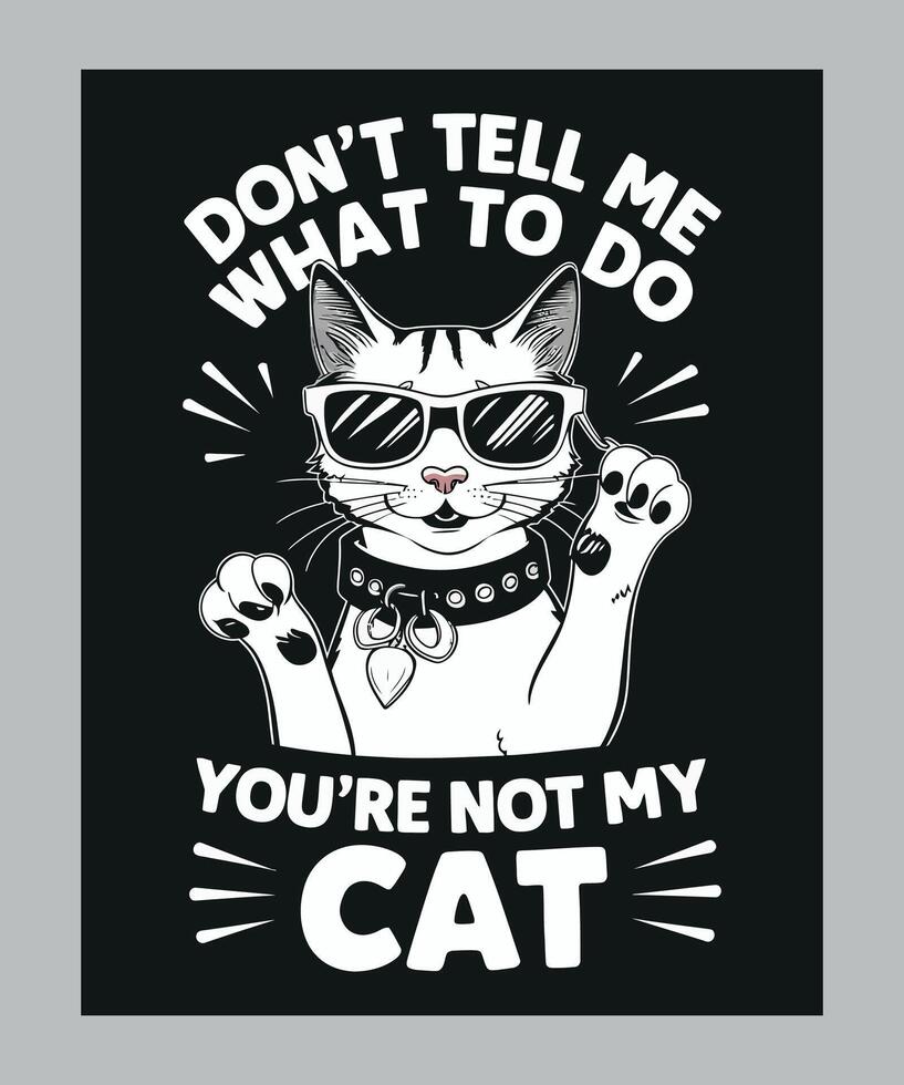cat t-shirt design vector