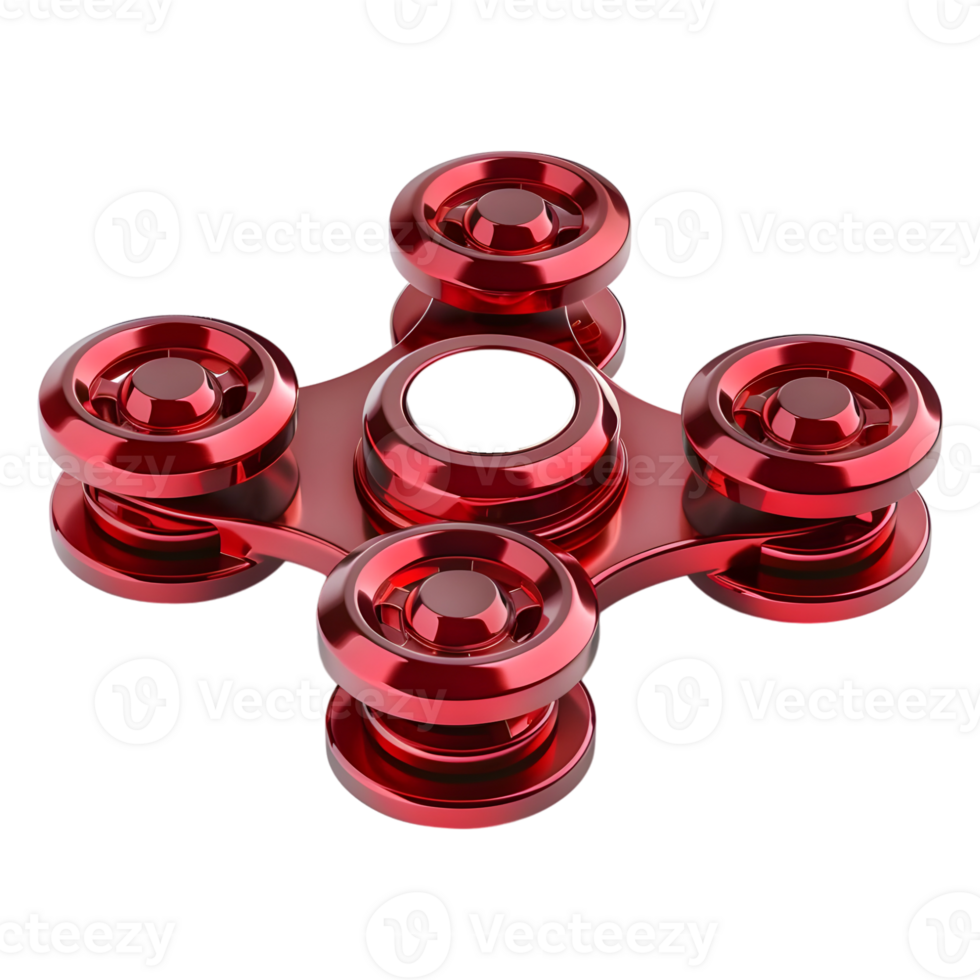 3D Rendering of a Rotating Fidget on Transparent Background png