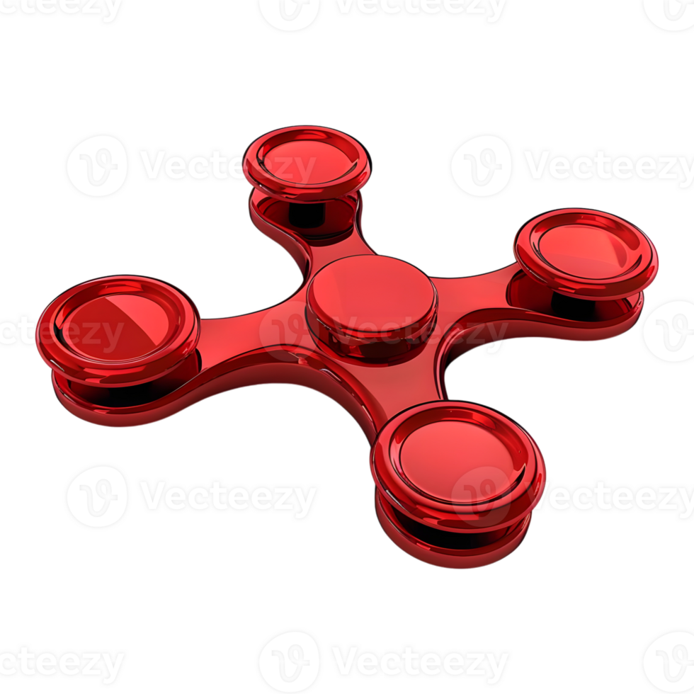 3D Rendering of a Rotating Fidget on Transparent Background png