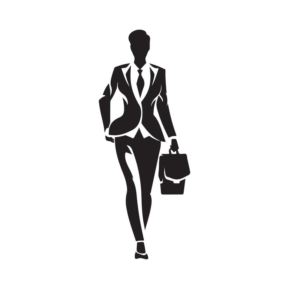 Office Worker Silhouettes icon Images isolated on white vector