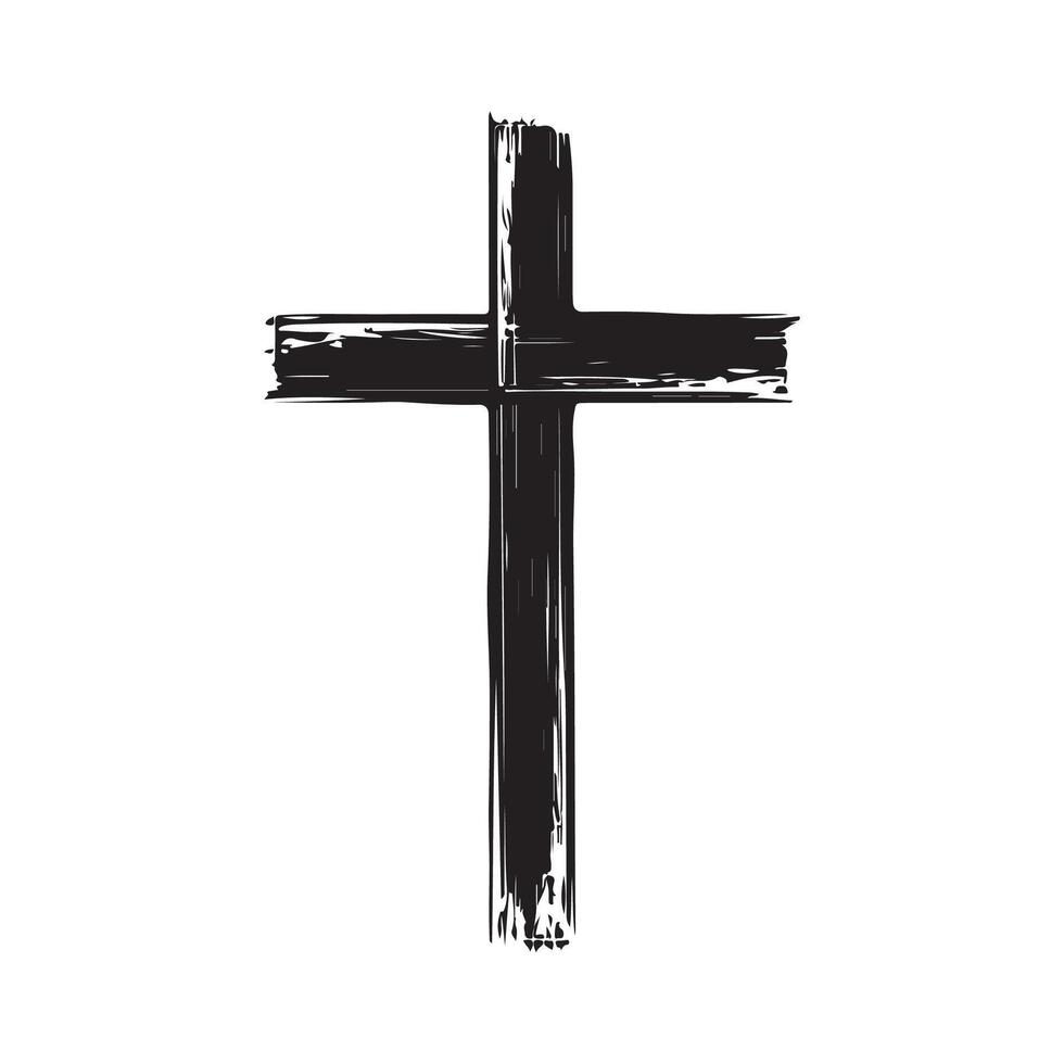 Good Friday Concept Background with Cross Symbol Design Isolated on white Background vector