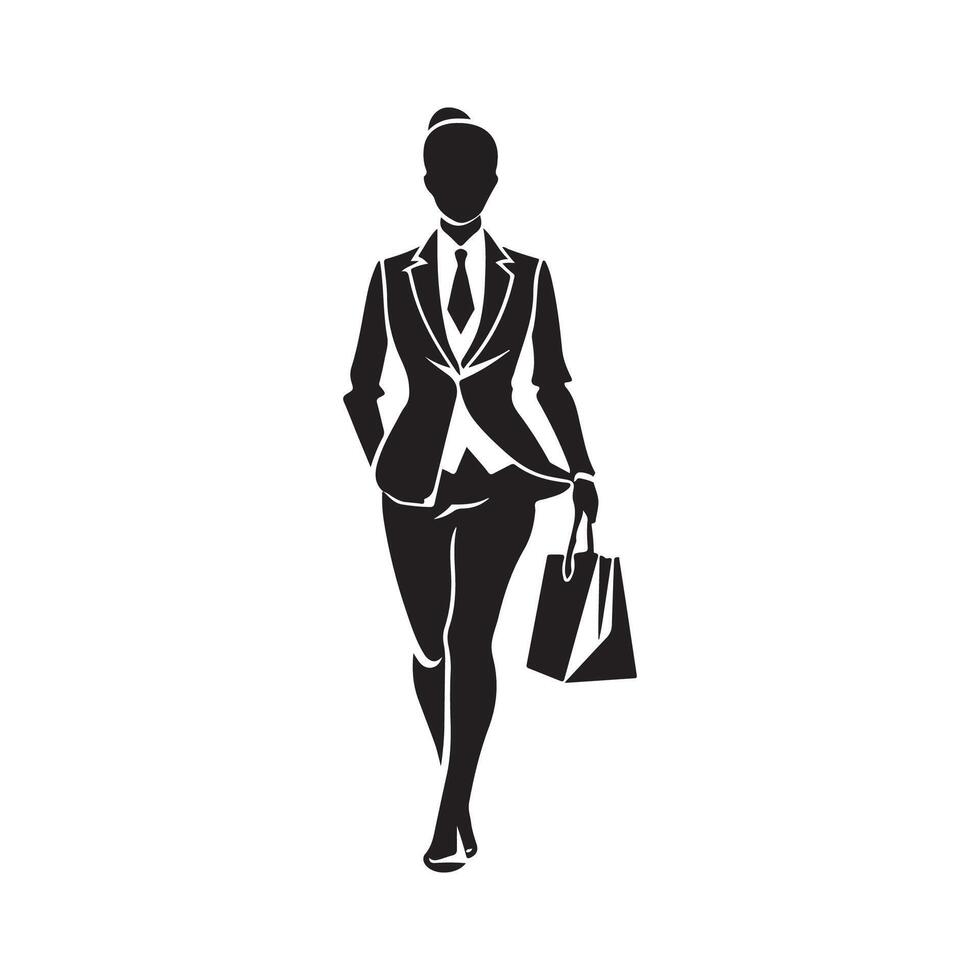 Office Worker Silhouettes icon Images isolated on white vector