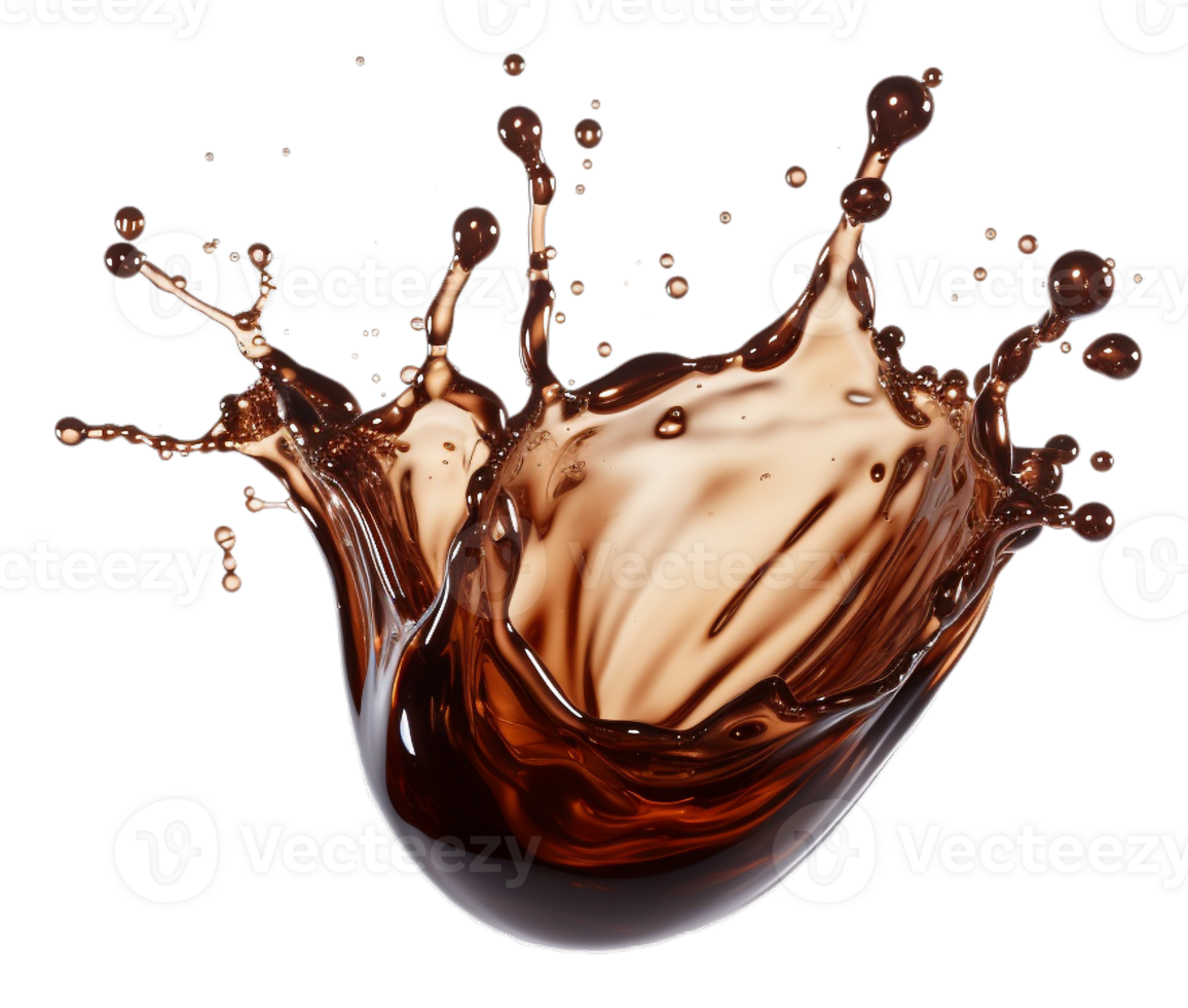 cola splash isolated on transparent background png
