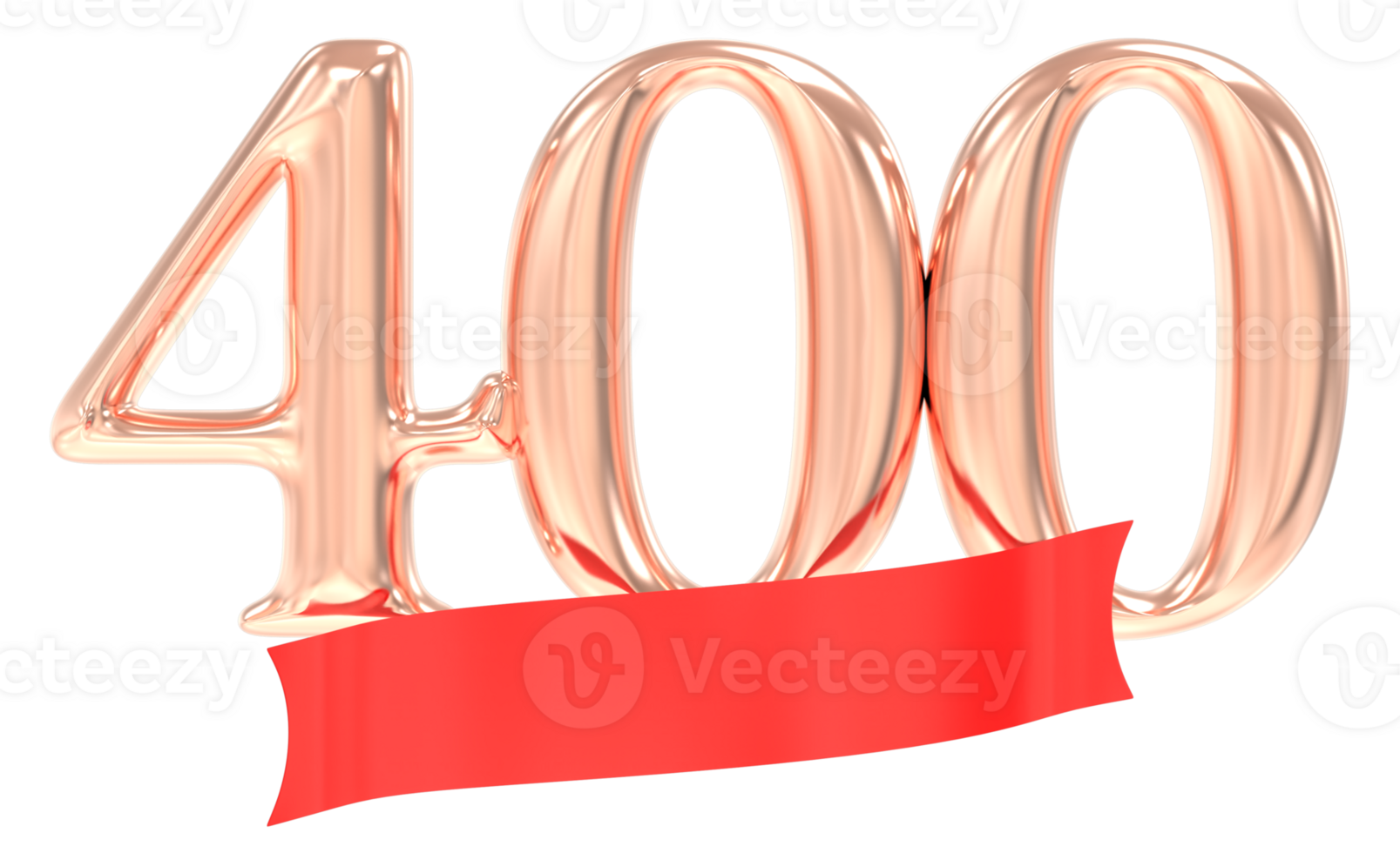 Happy Anniversary 400 Years 3d Rendering png
