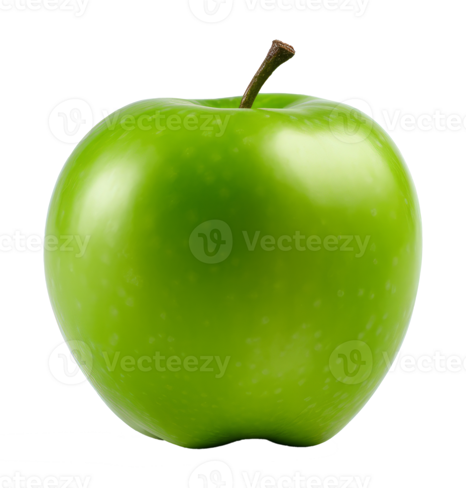 green apple isolated on transparent background png